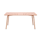 Baca - Garden Table Set + 4 Round Metal Chairs - Terracotta
