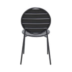 Baca - Ensemble Table De Jardin + 4 Chaises Rondes En Métal - Gris