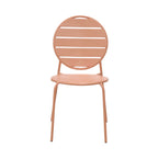 Baca - Conjunto Mesa + 4 Sillas Redondas de Metal - Terracota