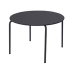 Baca - Table + 4 Round Metal Chairs Set - Gray