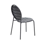Baca - Table + 4 Round Metal Chairs Set - Gray