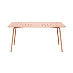 Baca - Garden Table + 4 Stackable Metal Armchairs - Terracotta