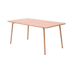 Baca - Garden Table + 4 Stackable Metal Armchairs - Terracotta