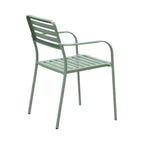 Baca - Table De Jardin + 4 Fauteuils Empilables En Métal - Vert