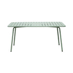 Baca - Mesa de Jardín + 6 Sillones de Metal Apilables - Verde