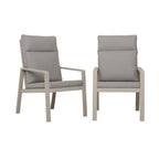 Renalo - Table De Jardin + 4 Fauteuils Repas En Aluminium - Taupe