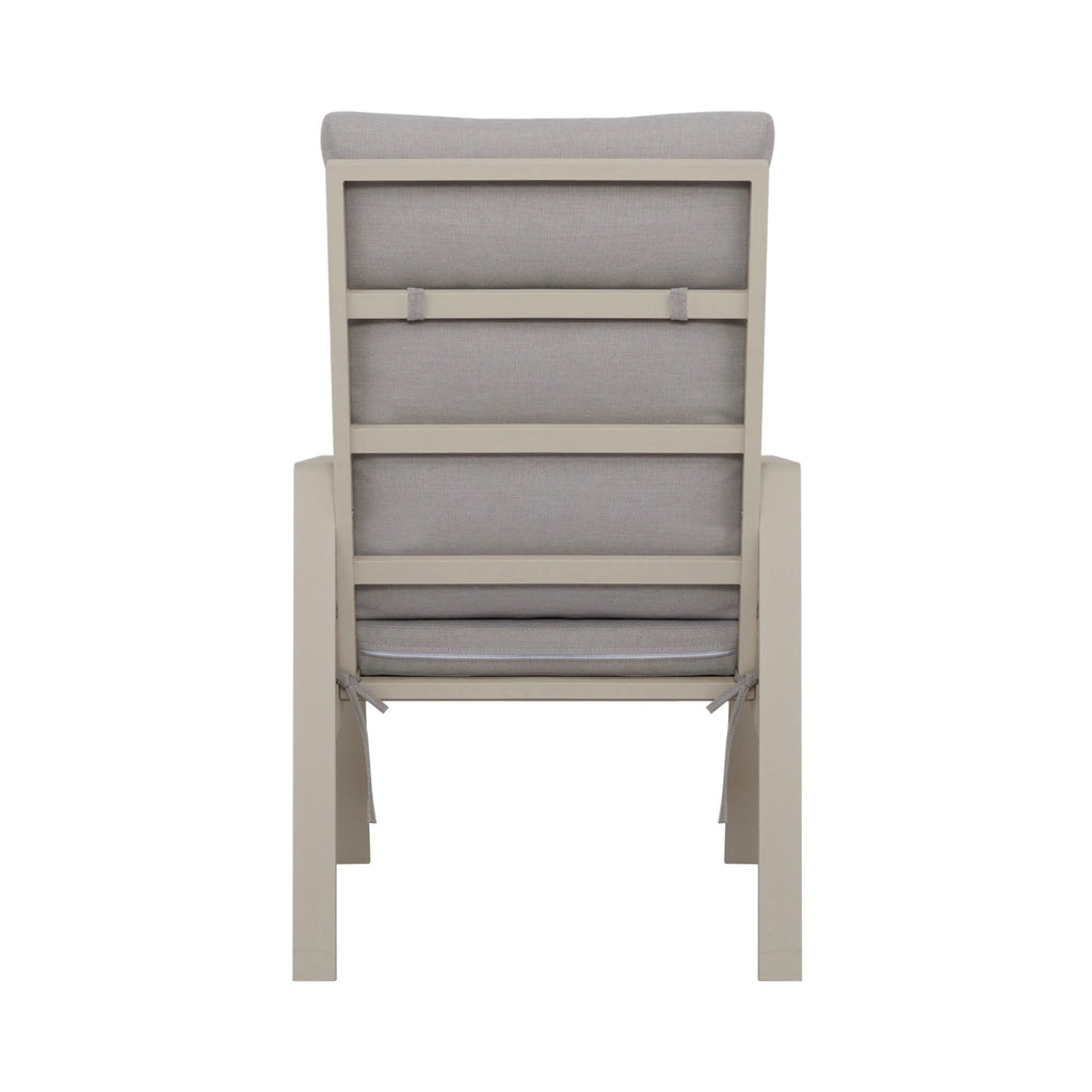 Renalo - Table De Jardin + 4 Fauteuils Repas En Aluminium - Taupe