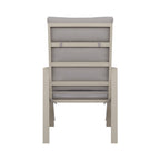 Renalo - Table De Jardin + 4 Fauteuils Repas En Aluminium - Taupe