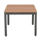 Mimizan - Ensemble Table De Jardin Carrée + 4 Chaises - Marron