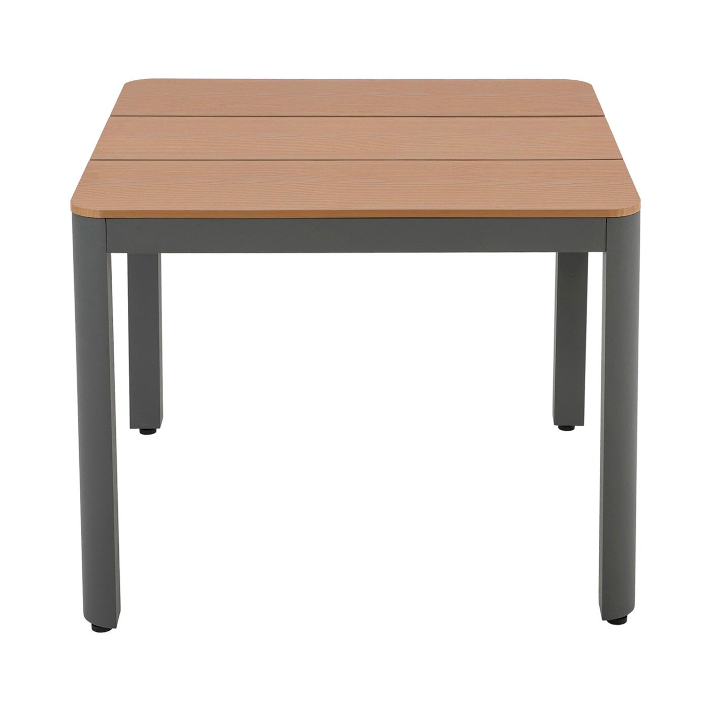 Mimizan - Ensemble Table De Jardin Carrée + 4 Chaises - Marron