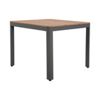 Mimizan - Ensemble Table De Jardin Carrée + 4 Chaises - Marron