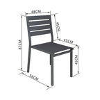 Mimizan - Ensemble Table De Jardin Carrée + 4 Chaises - Marron