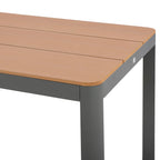 Mimizan - Garden Table + 6 Chairs Set - Brown