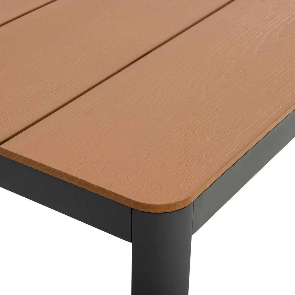 Mimizan - Conjunto Mesa de Jardín + 6 Sillas - Marrón