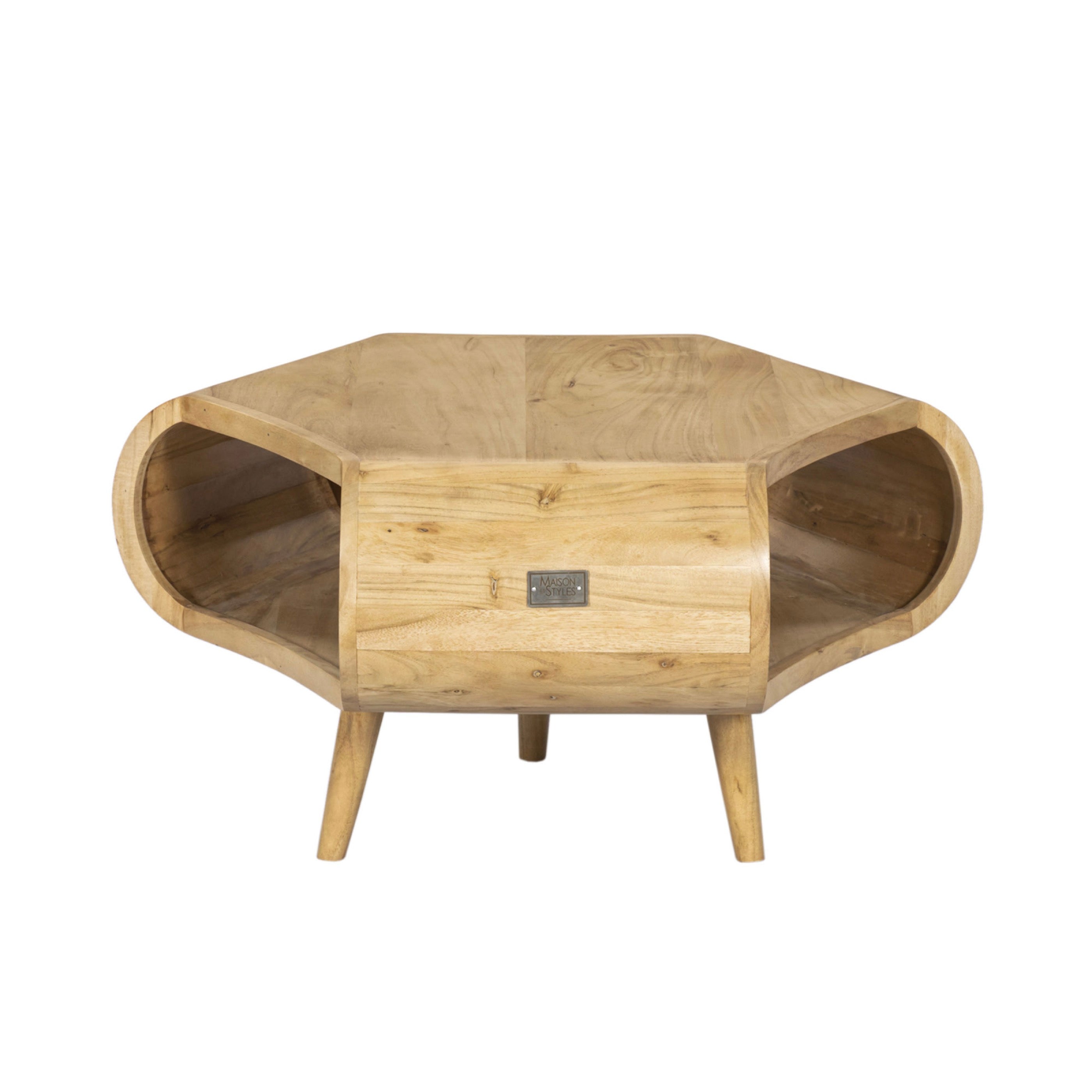 Table Basse En Bois Massif - Naturel