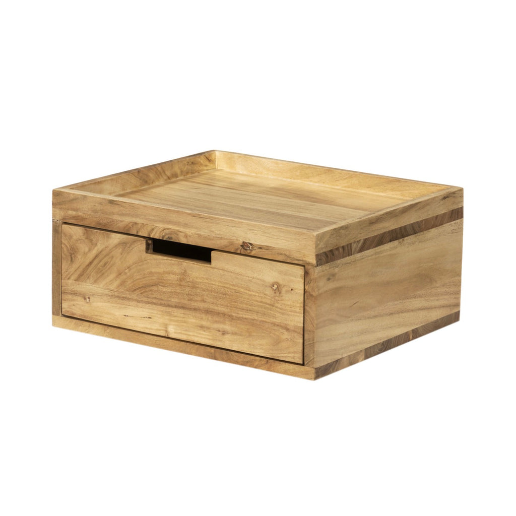 Chevet Suspendu 1 Tiroir En Acacia - Naturel