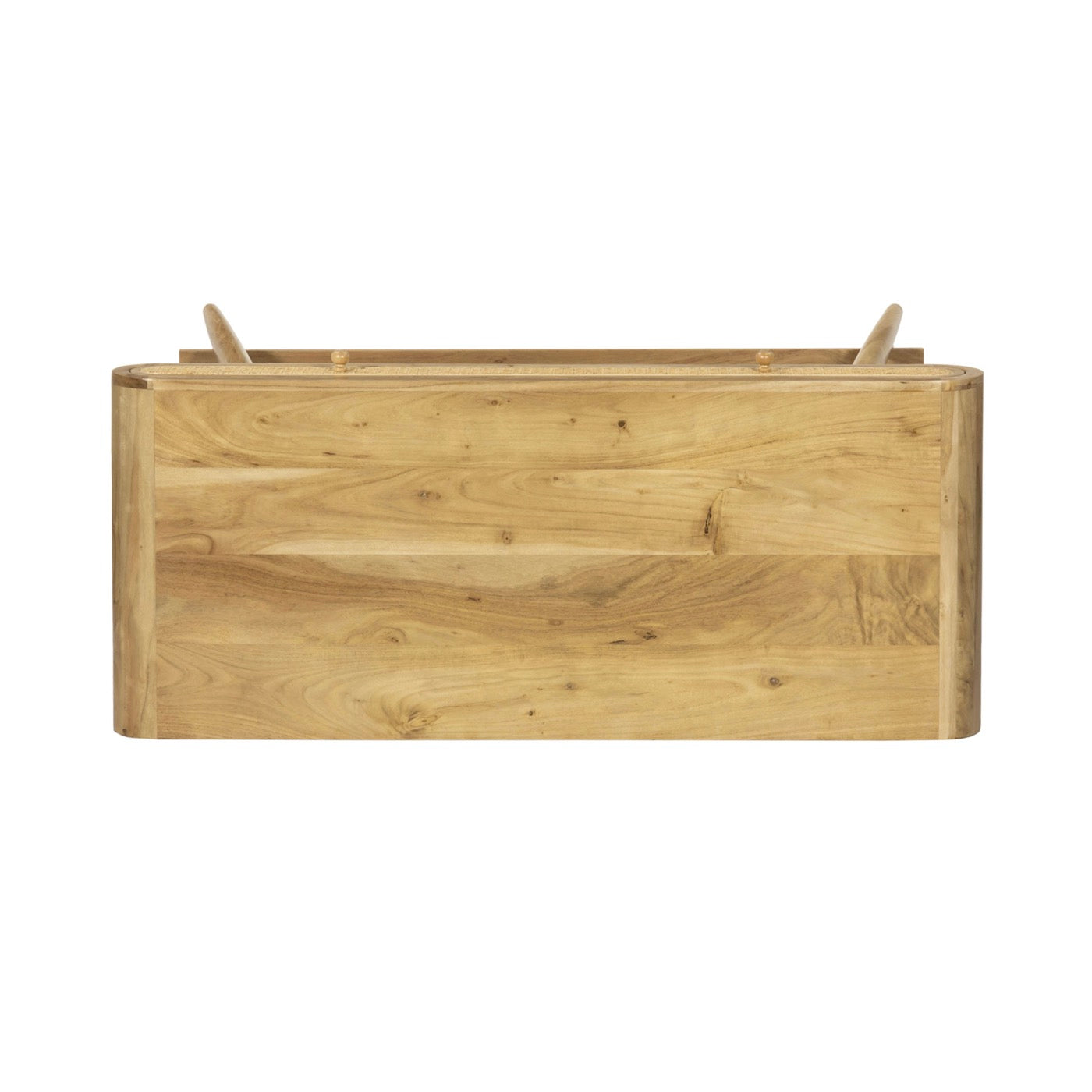 Console En Acacia Et Rotin - Naturel