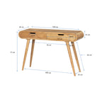 Consola Acacia Con 2 Cajones - Natural