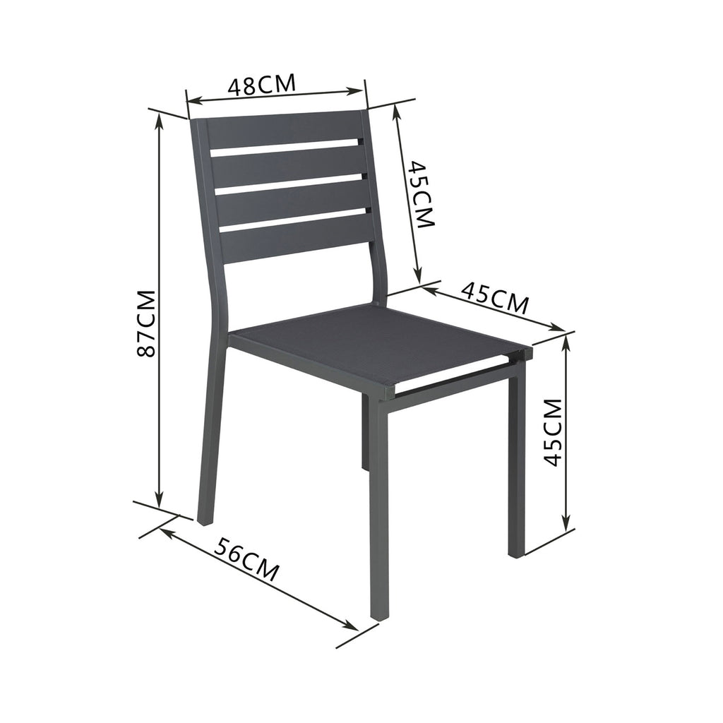 Mimizan - Ensemble Table De Jardin + 8 Chaises - Marron
