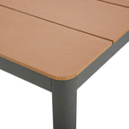 Mimizan - Square Garden Table + 2 Armchairs Set - Gray