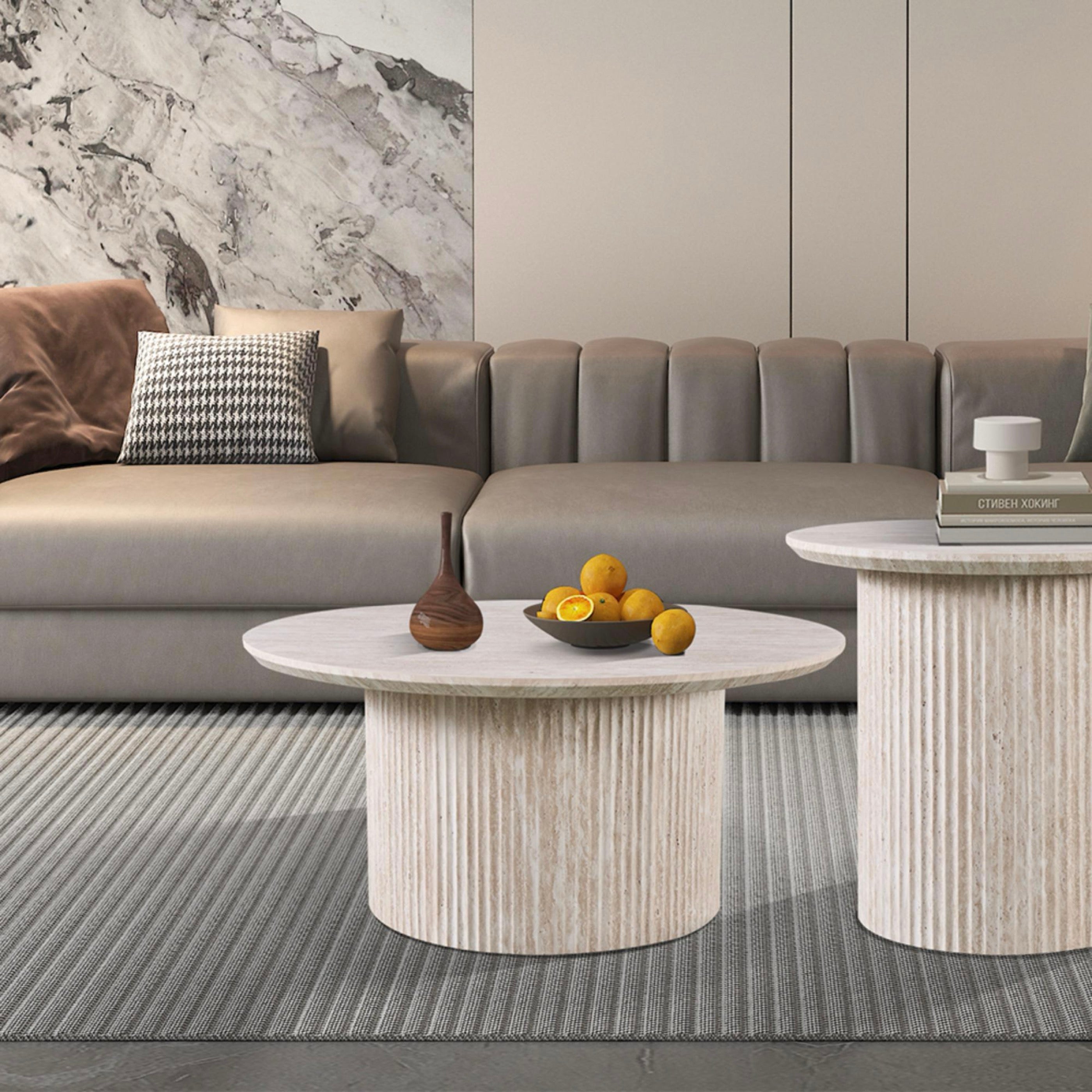 Round Coffee Table - Beige