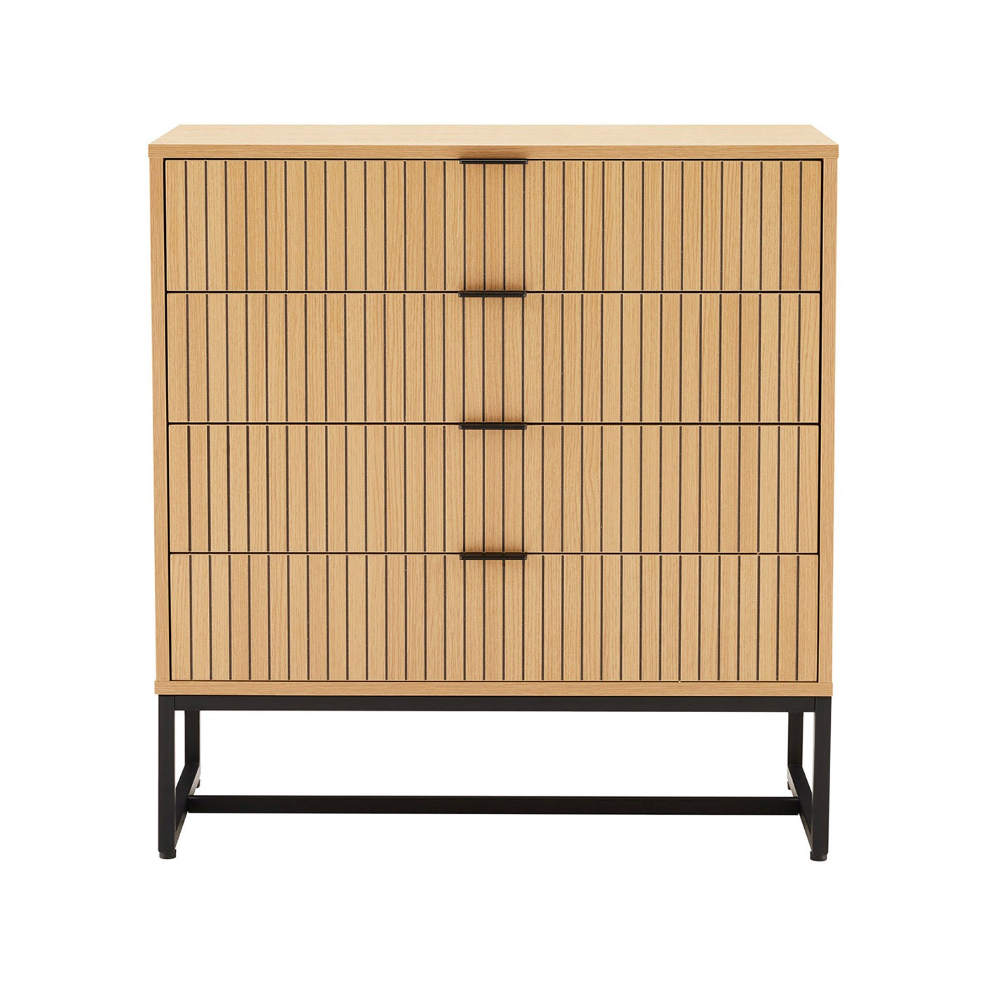 Rima - 4 Drawer Fluted Effect Chest - Natural