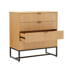 Rima - 4 Drawer Fluted Effect Chest - Natural