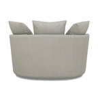 Sillón redondo giratorio Loveuse + Caja de tela texturizada - Gris