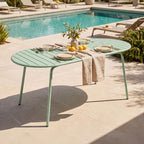 Baca - Table De Jardin Ovale En Métal - Vert