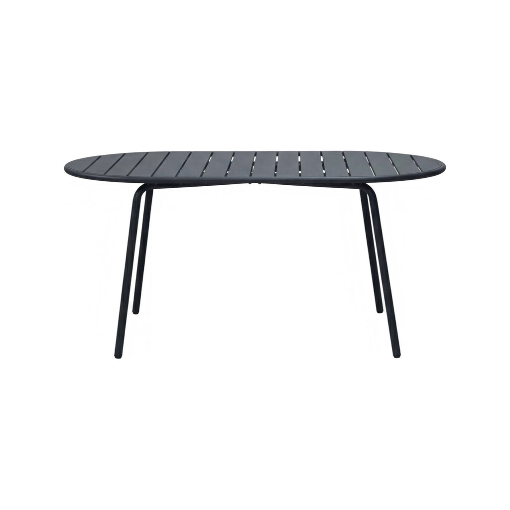 Baca - Mesa de Jardín Ovalada de Metal - Gris