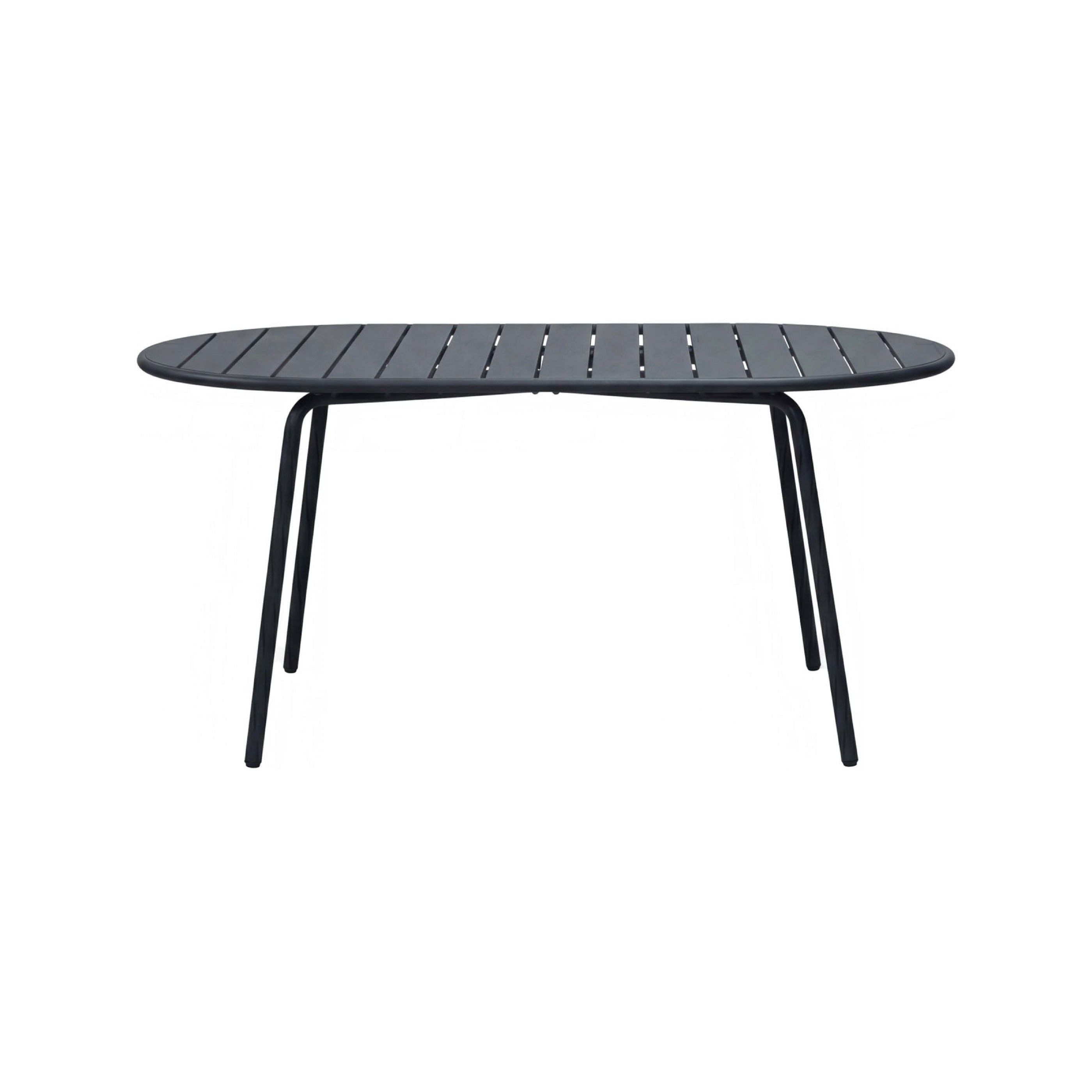 Baca - Mesa de Jardín Ovalada de Metal - Gris