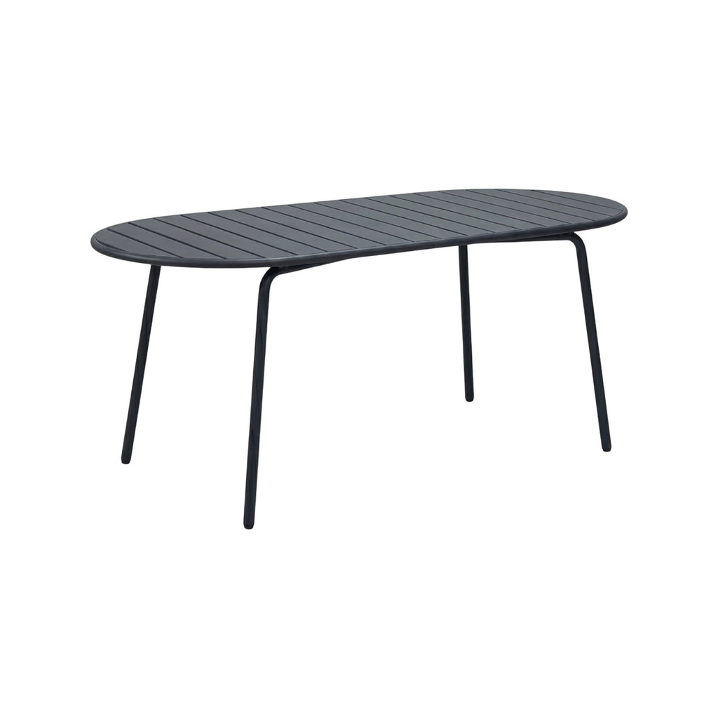 Baca - Mesa de Jardín Ovalada de Metal - Gris