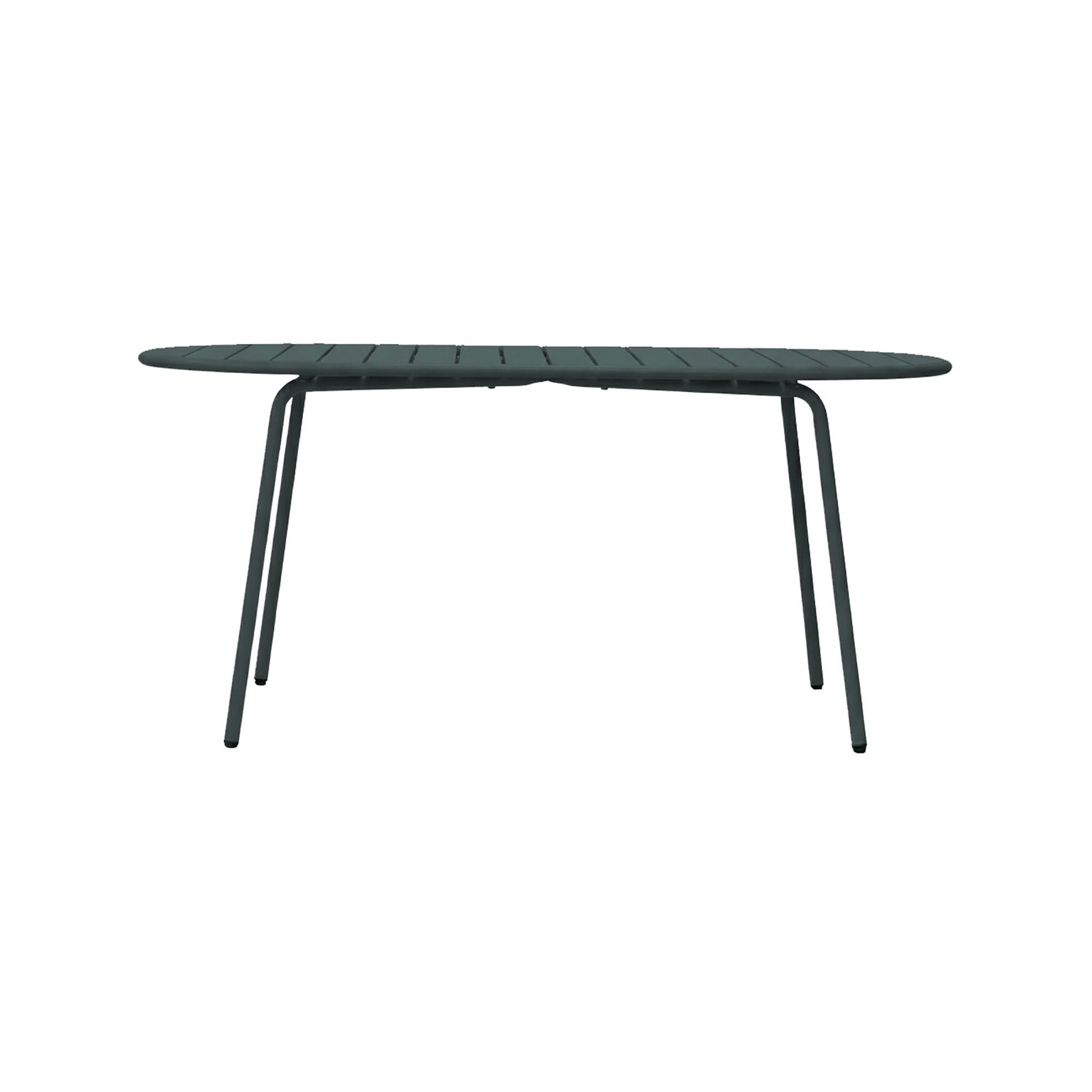 Baca - Mesa de Jardín Ovalada de Metal - Verde Abeto