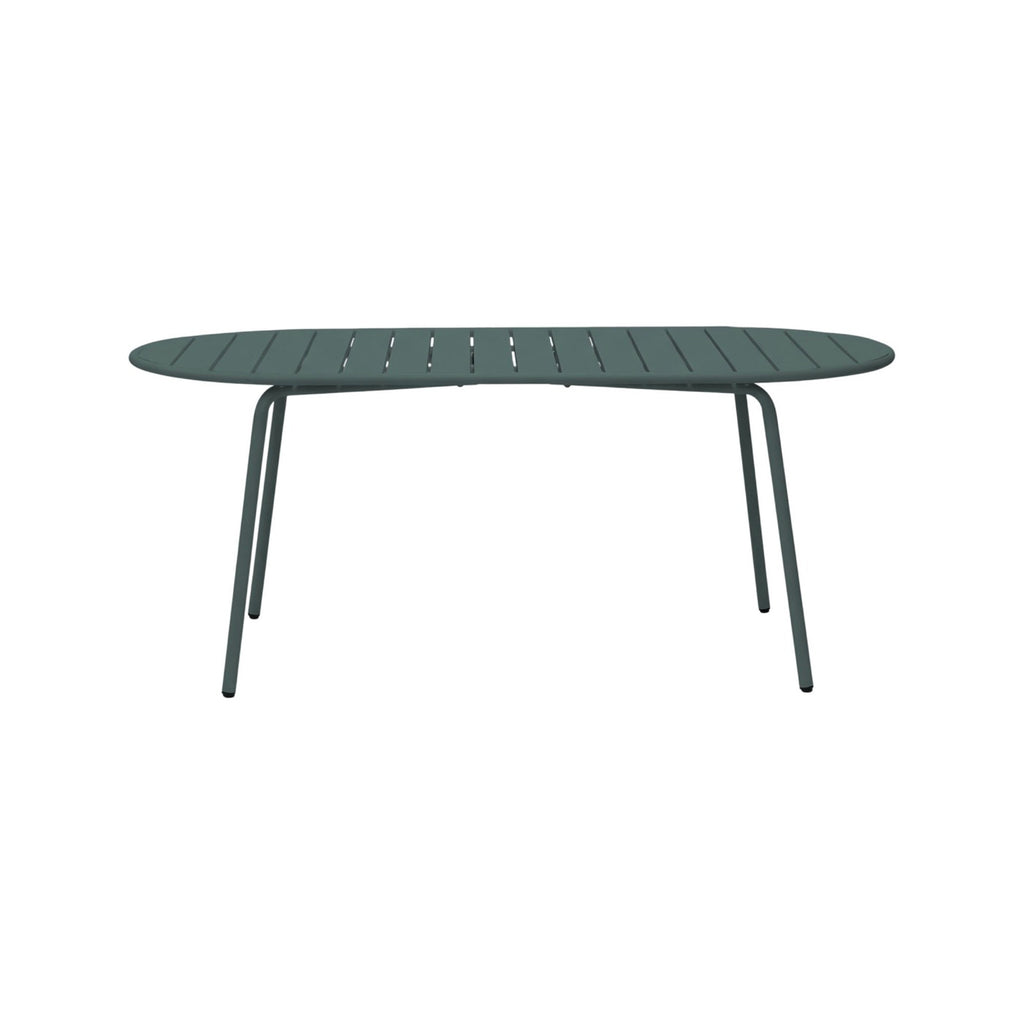 Baca - Mesa de Jardín Ovalada de Metal - Verde Abeto