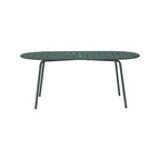 Baca - Mesa de Jardín Ovalada de Metal - Verde Abeto