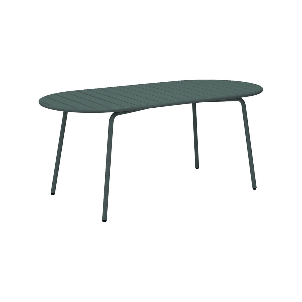 Baca - Mesa de Jardín Ovalada de Metal - Verde Abeto