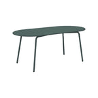 Baca - Mesa de Jardín Ovalada de Metal - Verde Abeto
