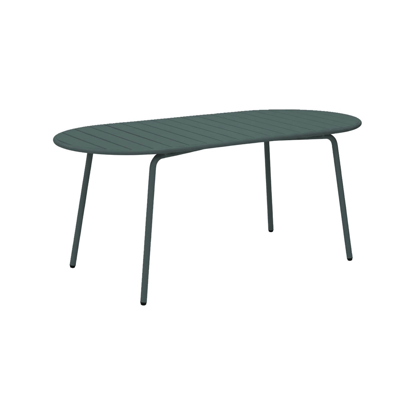 Baca - Mesa de Jardín Ovalada de Metal - Verde Abeto