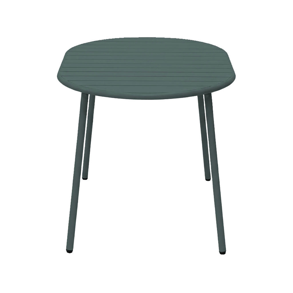 Baca - Mesa de Jardín Ovalada de Metal - Verde Abeto