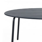 Baca - Mesa de Jardín Redonda de Metal - Gris