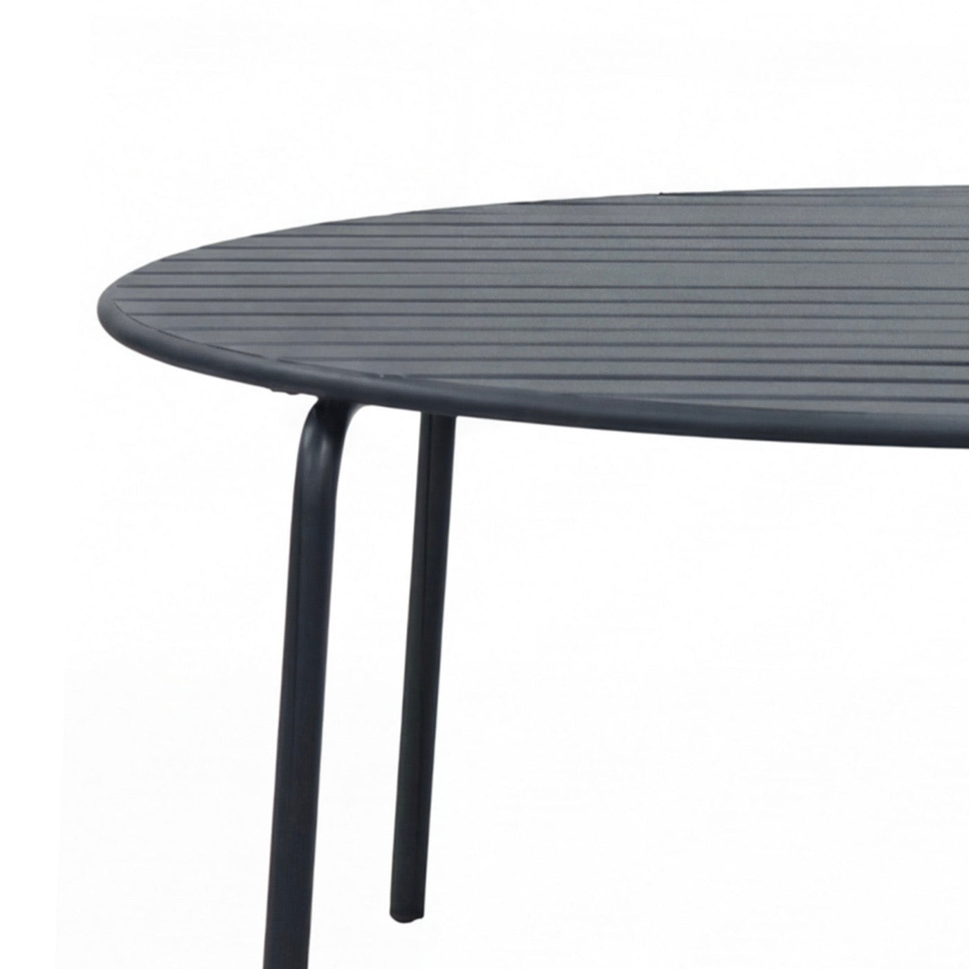 Baca - Mesa de Jardín Redonda de Metal - Gris