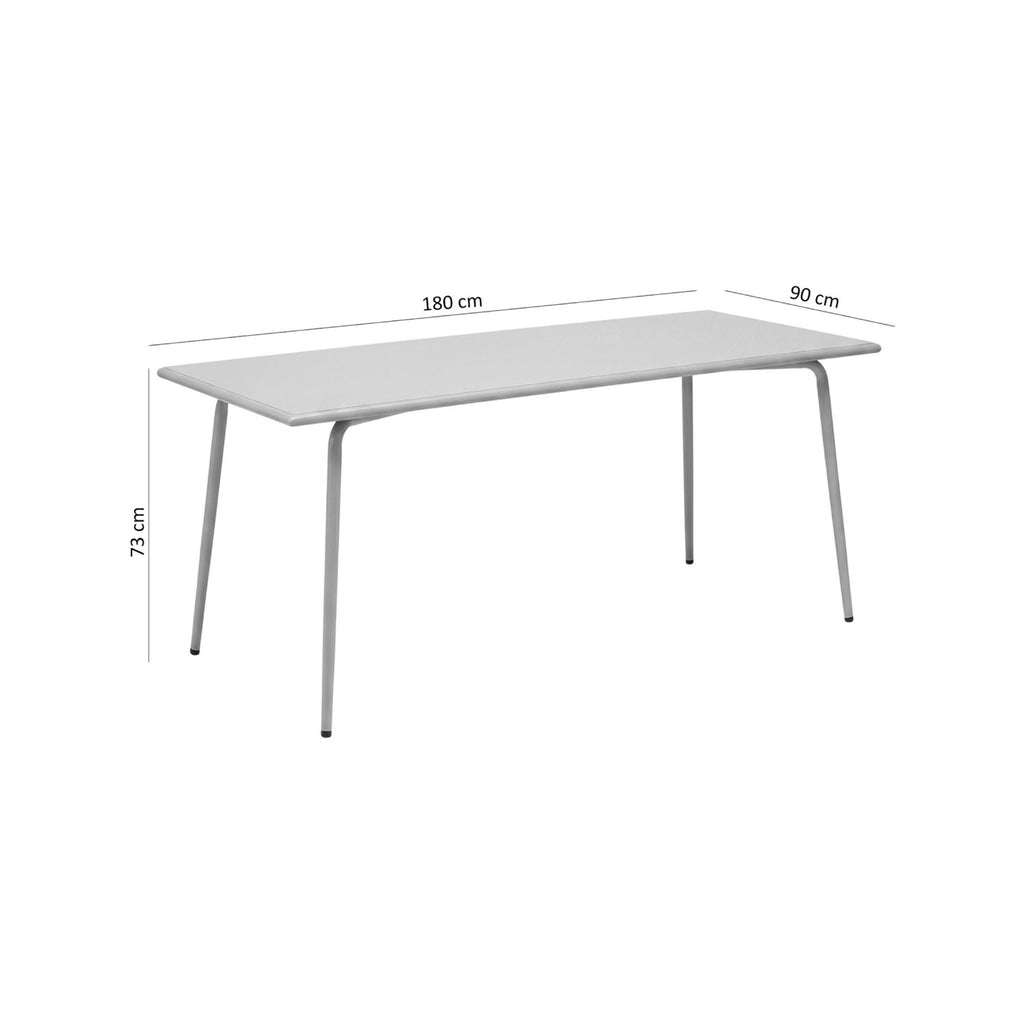 Baca - Table De Jardin En Métal - Taupe