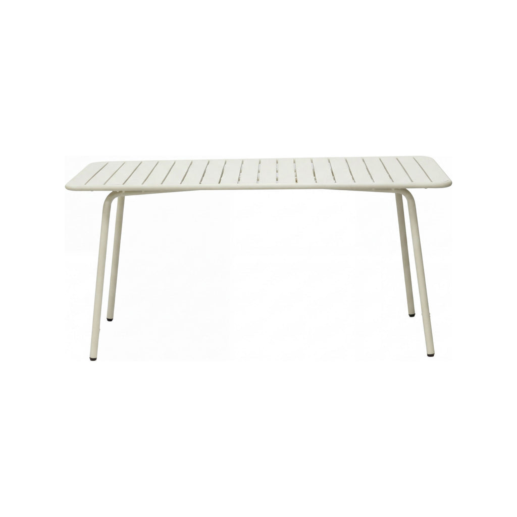 Baca - Metal Garden Table - Beige