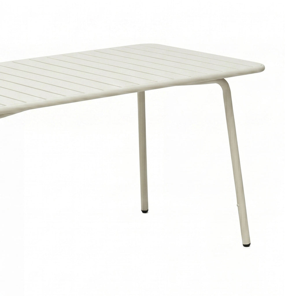 Baca - Metal Garden Table - Beige