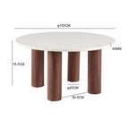 Mesa de comedor redonda - Beige