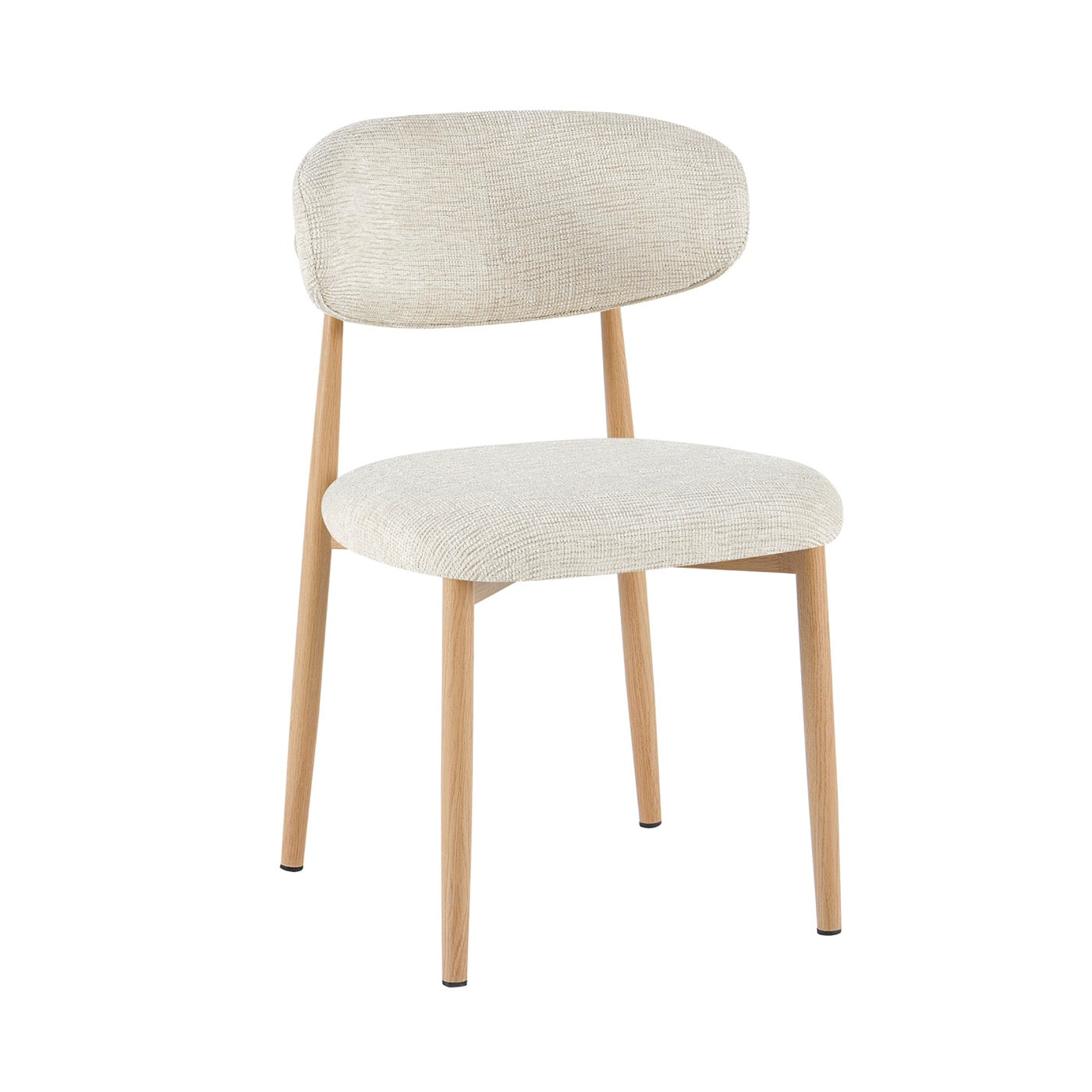 Lot De 2 Chaises En Tissu Texturé - Beige