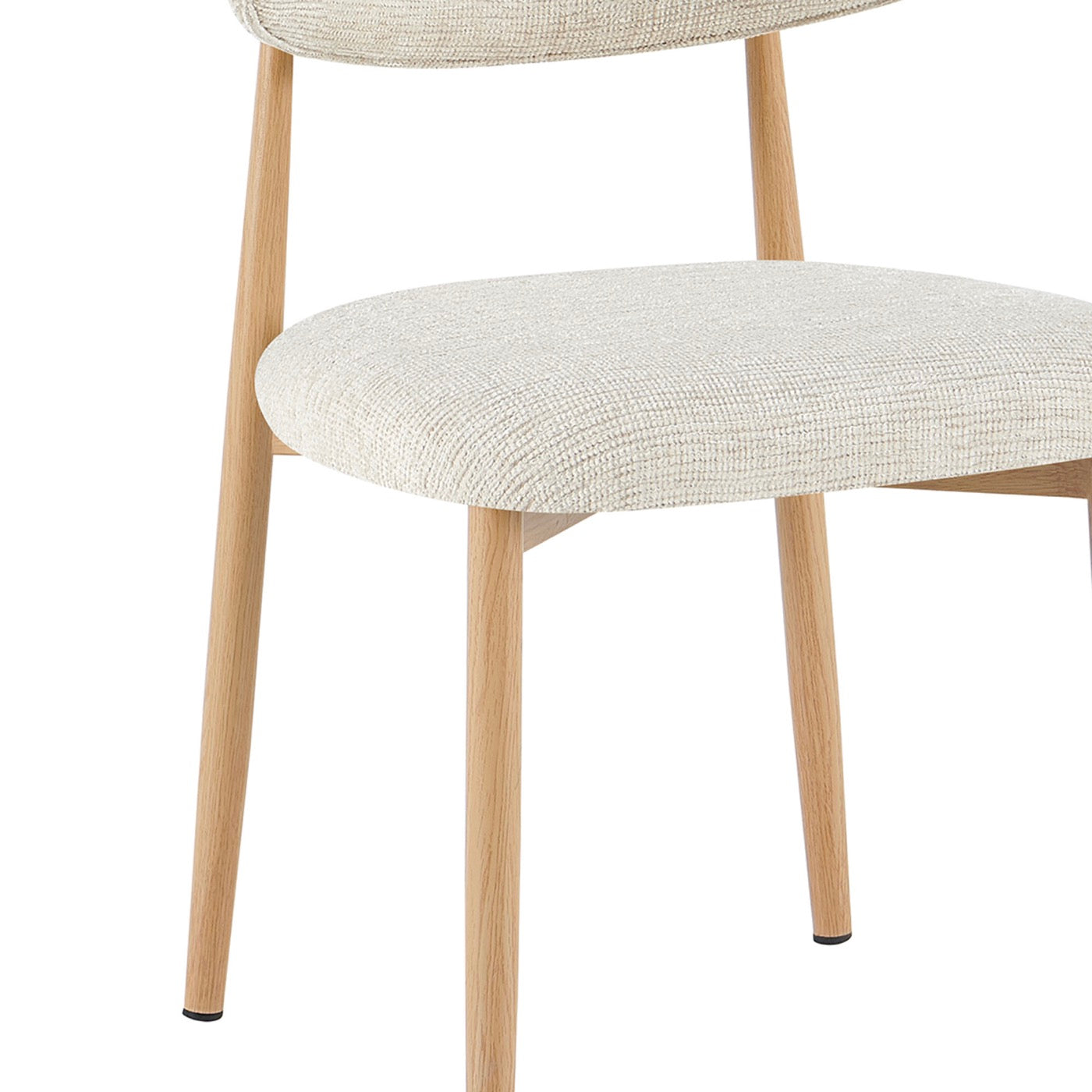 Lot De 2 Chaises En Tissu Texturé - Beige