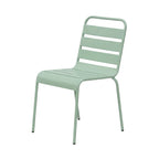 Baca - Oval Garden Table + 6 Metal Chairs Set - Green