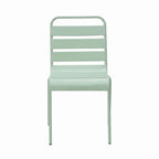 Baca - Oval Garden Table + 6 Metal Chairs Set - Green