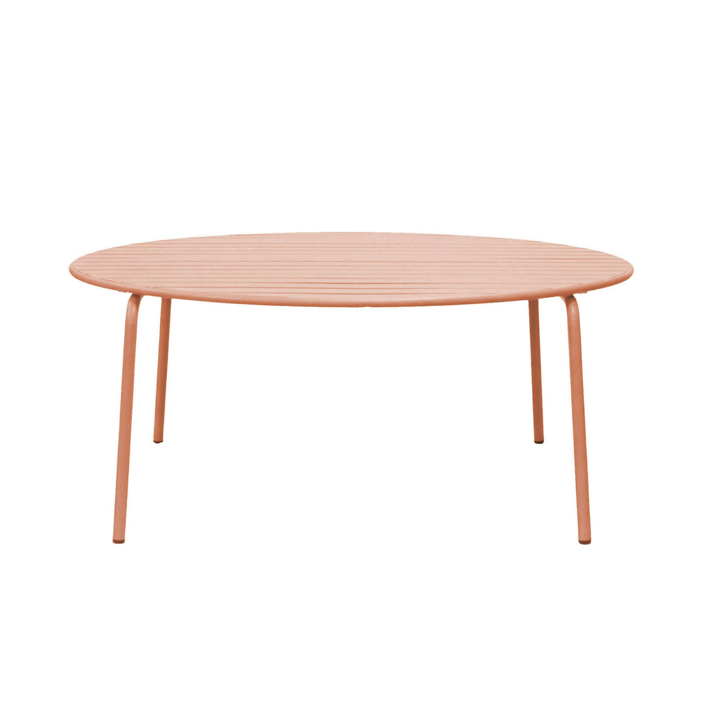 Baca - Ensemble Table De Jardin + 6 Chaises En Métal - Terracotta